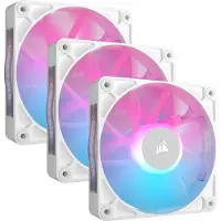 Corsair Taijixiang iCUE LINK RX120 RGB fan-starterset (3-pack) - 120 mm - 74,2 CFM (ca. 2,1 m³/min) - 400–2100 rpm - 10–36 dB - Zero RPM-modus - iCUE LINK-systeemhub - Wit