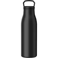 KOZIE Thermosfles 500 ml – RVS – Dubbelwandig Geïsoleerd – Zwart – Lekvrije Drinkfles