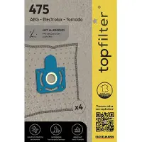 Top Filter Set van 4 stofzuigerzakken Tornado en AEG TopFilter Premium
