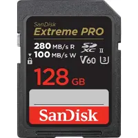 SanDisk 128GB SDXC Extreme Pro V60 UHS-II geheugenkaart