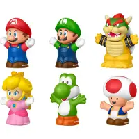 Mattel Set Van 6 Figuurtjes Super Mario Willekeurig Model - Figuren En Replica's