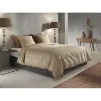 Zohome Zo Home Dekbedovertrek Katoen Satijn Fiori di - forest sand 200x200/220cm