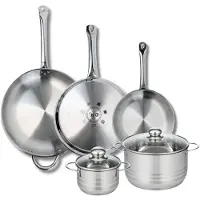 Elo Set van 3 Kookpannen 24, 28 en 32 cm en 2 braadpannen 14 en 20 cm Elo Profi Brillant