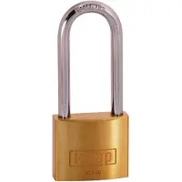 Kasp K12040L55D Hangslot 40 mm Verschillend sluitend Goud-geel Sleutelslot