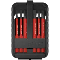 Wiha Bitset slimBit electric sleufkop, Pozidriv 7-delig incl. slimBit-box - 43157 - 43157
