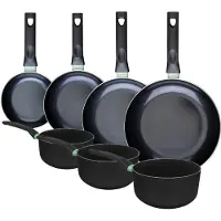 Fackelmann Set van 4 pannen van 16, 20, 24 en 28 cm en 3 steelpannen van 16, 18 en 20 cm Brandao