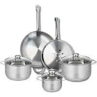 Elo Set van 2 Koekenpannen 28 en 32 cm en 3 Kookpotten 16, 20 en 24 cm Elo Profi Brillant