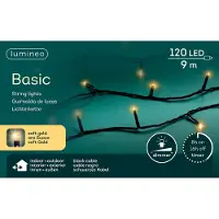 Lumineo Basic 120LED Outdoor 9M Champagne Zwart zwart Kunststof