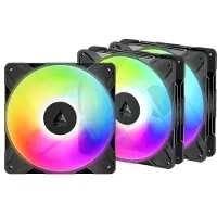 Arctic Cooling PC Ventilator 140 mm - - Omgekeerde luchtstroom - PWM 400-2650 rpm - 3 stuks - 5V D RGB - Stil FDB