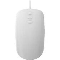 Contour Design AK-PMH3OB-US-W AK-PMH3 Medische muis, 3 knoppen, scrollwiel, hygiënische muis, bedraad, wit
