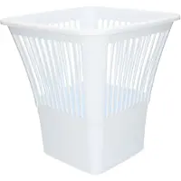 PlasticForte Afvalbak/vuilnisbak/kantoor prullenbak - plastic - wit - 30 cm - Prullenmanden
