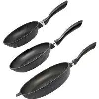 Elo Set van 3 koekenpannen 24 cm 28 cm en 32 cm zonder PFAS Elo Alucast