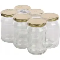 Altom Set van 6 Conserveringspotten 315 ml - Weckpot - Jampotten - Inmaakpotten