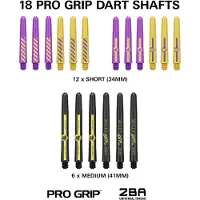Target darts Darts Luke Littler Brass Dartset met Vaste Stalen Punten, 22G, 100-delig Compleet Set met Pro Grip Shafts, Pro Ultra Flights, O-Ringen en Flight Protectors, Zwart 26mm