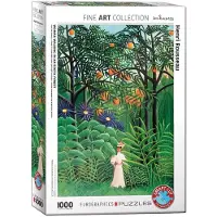 Eurographics Puzzel van 1000 stukjes: "Vrouw in een exotisch bos", Henri Rousseau, modelnummer 6000-5608