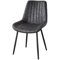 Lizzely Garden & Living SET DEAL: 4 stuks Eetkamerstoel Susta zwart microvezel eetstoel zetel