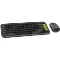 Logitech Pop Icon Combo, draadloos, Bluetooth, schaarknopmechanisme, QWERTY-indeling, grafietkleur, inclusief muis