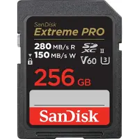 SanDisk Pro 256GB V60 UHS-II SD Cards 280/150MB/s