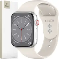 TechProtection Sport Siliconen Apple Watch 42 / 41 / 40 / 38 Mm Bandje Starlight