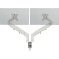 Leitz Ergo Ruimtebesparende Dubbele Monitor arm - Tot 9kg per arm - Monitor Beugel 17-32 inch - Grijs