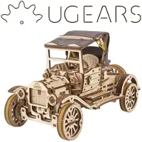 Ugears Retrocar Ugr-t Wooden Mechanical Model Construction Game Goud
