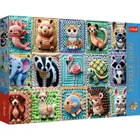 Trefl PUZZEL 1000 Premium Plus Gehaakte dieren 12093 - PUZZLE 1000 Premium Plus Szydełkowe zwierzątka 12093