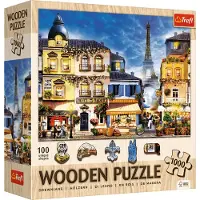 Trefl - Franse steegpuzzels - 1000 elementen, houtambacht, onregelmatige vormen, 100 Franse symbolische figuren, moderne premium puzzel doe-het-zelf voor volwassenen en kinderen vanaf 12 jaar oud
