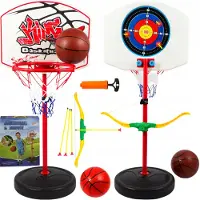 Kruzzel - Speelset: Basketbal en Boogschieten - Verstelbare Hoogte - Inclusief Accessoires