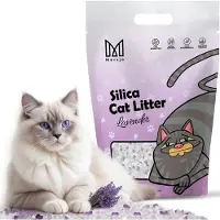 Mersjo Lavender Serie - Silicagel Kattenbakvulling - Lavendelgeur - 3,8L - Natuurlijke Bestanddelen