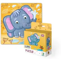 Dodo Educatieve Puzzel 16 Stukjes - Vrolijke Olifant voor Kinderen