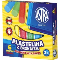 Astra Glitter Klei Set - 6 Levendige Kleuren voor Kinderen