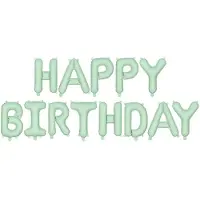 Party Deco Folieballon Happy Birthday groen