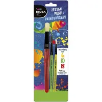 Derform Schilderpenselen Rood/geel/groen 3-delig