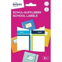 Avery Boeketiketten, papier, 48 x 70 mm, gekleurde rand