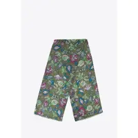 WITTCHEN - Dames Sjaal - Bloemenpatroon - Groen en Blauw - Polyester