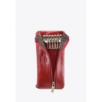 WITTCHEN Italië Collectie - Leren Sleutelhoes - Rood - Halve Open Zak - 6 Sleutelhaken