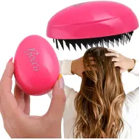 Mona Bocca Beauty - Ovale Haarborstel - Flexibele Tanden - Massagefunctie - Compact