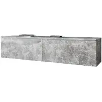 Bratex - TV-meubel - 140 cm breed - Beton Look Mat - Hangend of Staand - 2-deurs