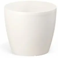 Lamela Crèmekleurige plastic pot met deksel, 13,5 cm, Magnolia