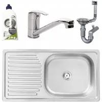 DomoDomo Dino inbouwspoelset, enkelvoudige spoel, 75x40 cm
