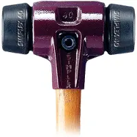 HALDER Kunststofhamer | lengte 330 mm hoofd-d. 40 mm | middelhard hout | rubber zwart | 1 stuk - 3002.040