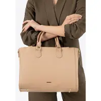 WITTCHEN - Dames Laptoptas - Eco-leer - 14.5" - Beige