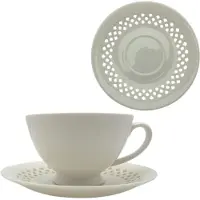 MPLCo Bisette Keramische Kop & Schotel Wit 260ml