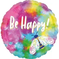 Amscan Folieballon Be Happy 45 Cm Multicolor/wit