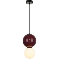 ITALUX LED Hanglamp PIEVE 6W - Modern Wit/Rood Design