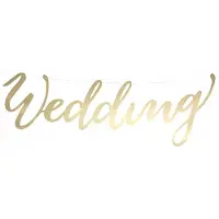 Image Gouden letterslinger Wedding