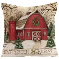 ECarla Kerst Kussenhoes Decoratief 45x45cm - Feestelijke Sfeer
