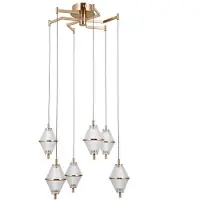 ITALUX Fuente LED Hanglamp Goud 30W 6 lichtpunten Moderne Stijl