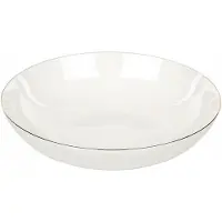 Altom Bella Złota Linia - Diepe Porseleinen Bord - 20cm - Kremkleurig - Gouden Rand