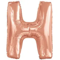 Amscan Folieballon Letter H 97 X 89 Cm Roségoud